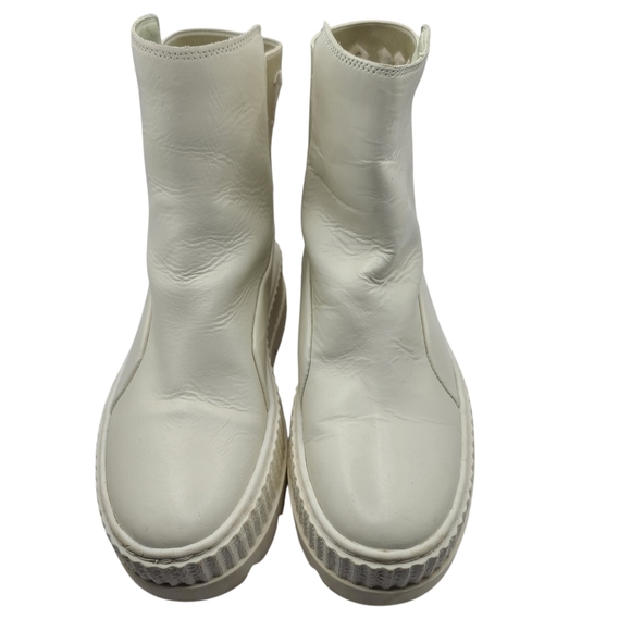 Puma 366266-02 Fenty By Rihanna Chelsea Combat  Womens Size 7 Off White Chunky - Picture 3 of 14